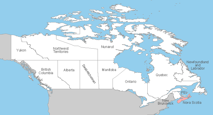 Canadian Provinces cached in